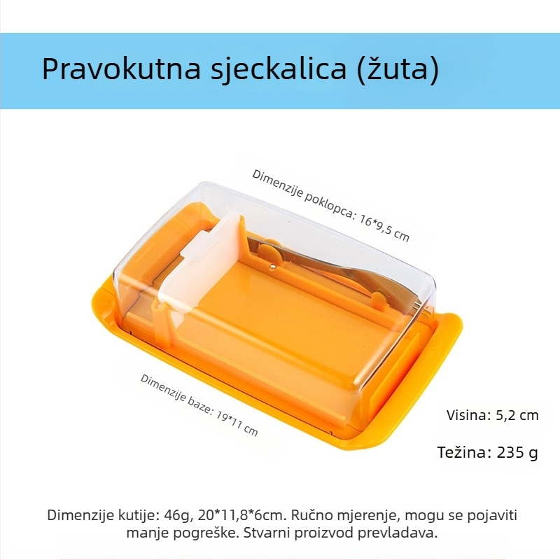 Kutija za skladištenje maslaca i sira s nožem za maslac za pečenje