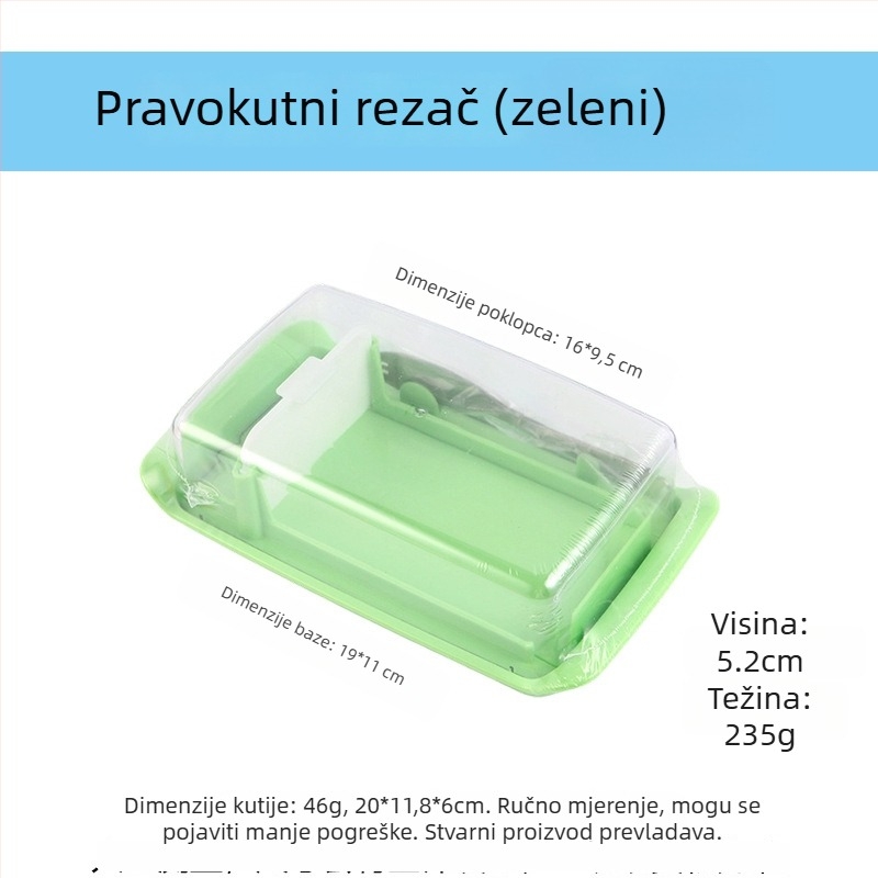 Kutija za skladištenje maslaca i sira s nožem za maslac za pečenje