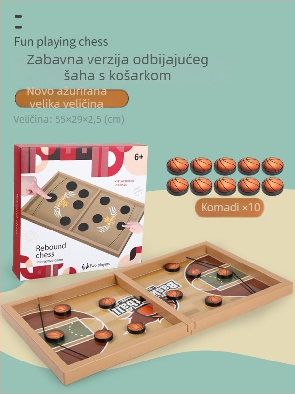 Međunarodna stolna igra za djecu s bacanjem lopte — za dva igrača, košarka i nogomet, interakcija roditelj-dijete