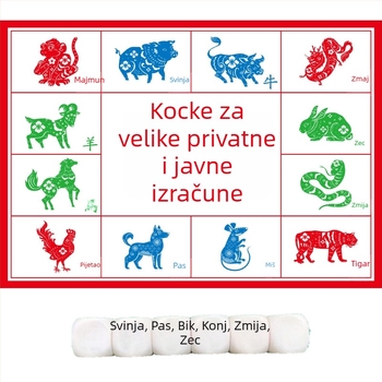 Dvanaest zodijaka - akrilne kocke za obiteljsku zabavu