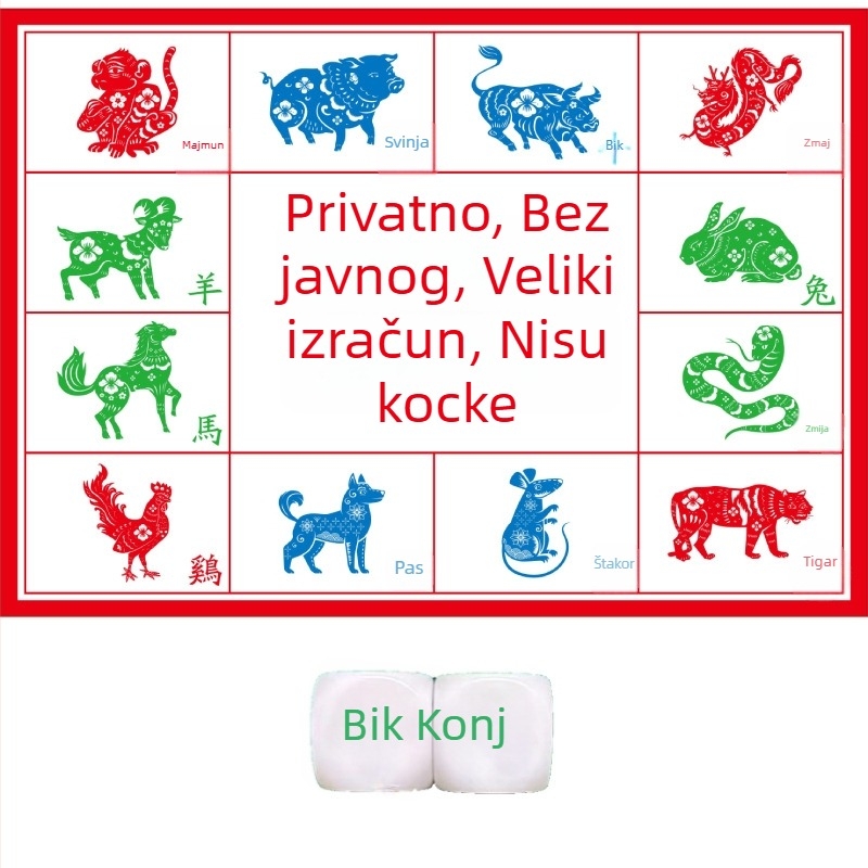 Dvanaest zodijaka - akrilne kocke za obiteljsku zabavu