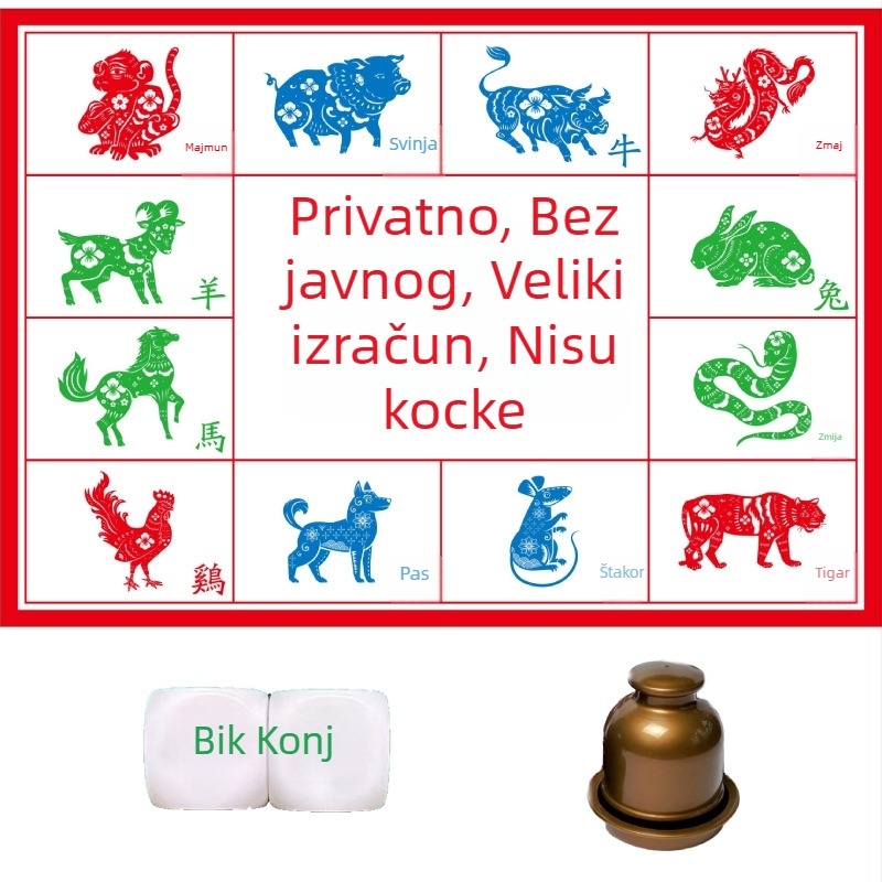 Dvanaest zodijaka - akrilne kocke za obiteljsku zabavu
