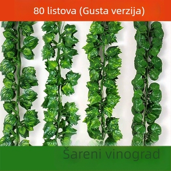 Umjetno cvijeće od ratana s listovima grožđa, plastični dekorativni cvjetovi za unutarnju i vanjsku dekoraciju