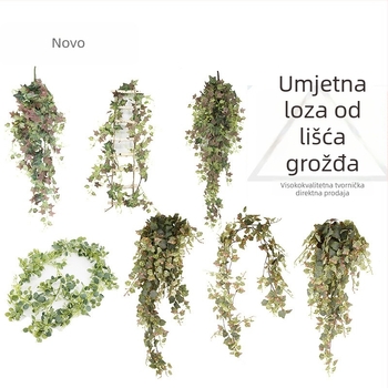 Umjetni bršljan za zidnu dekoraciju s dugim visećim lozama, zelena biljka, dužina 100–200 cm
