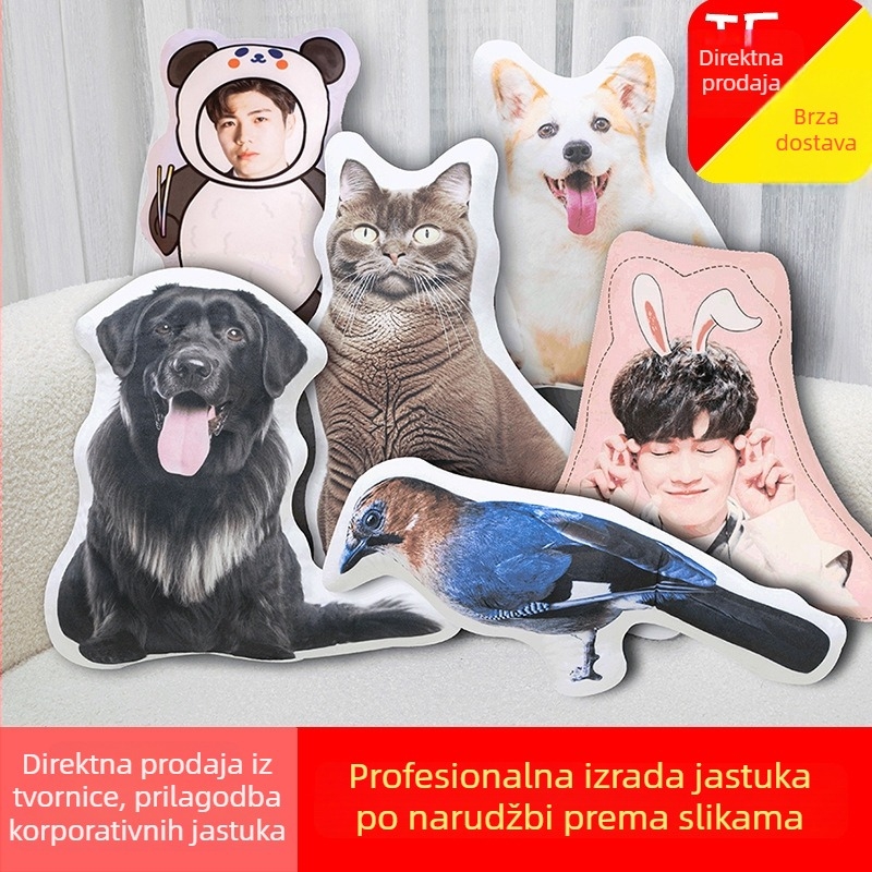 Prilagođeni jastuci s logom za korporativne poklone, jastuci posebnih oblika, izrađeni prema vašim crtežima