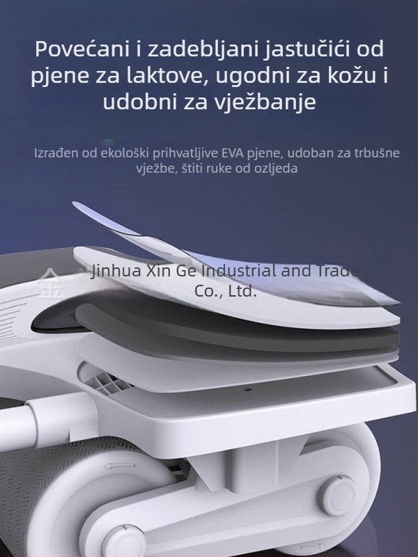 Novi četverokotačni kolut za trbušne mišiće s podrškom za lakat i automatskim povratkom za kućnu upotrebu