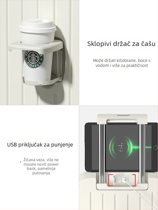 20-inčna kabinska prtljaga, velika kapacitet, univerzalni kotači, putna torba, model 2025