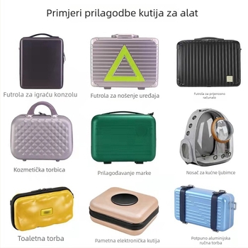 PP injekcijski oblikovana putna torbica, 13-inčni mini kovčeg, brendirana kutija, višenamjenski kozmetički neseser