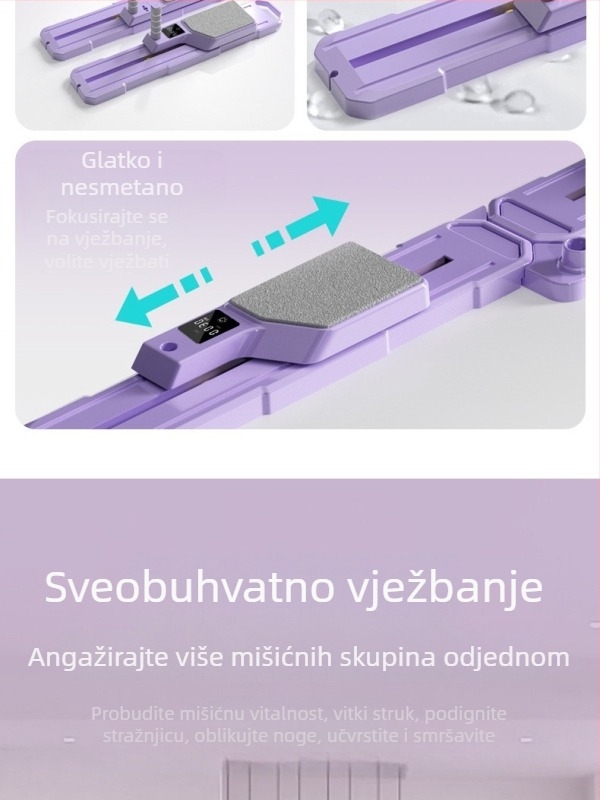 Trbušna daska s višestrukim, podijeljenim dizajnom za kućne Pilates vježbe i toniziranje nogu, tiha skijaška mašina
