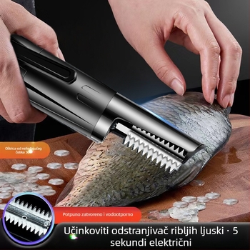 Nova vodootporna električna mašina za uklanjanje ribljih ljuskica, automatska, komercijalna, bežična.
