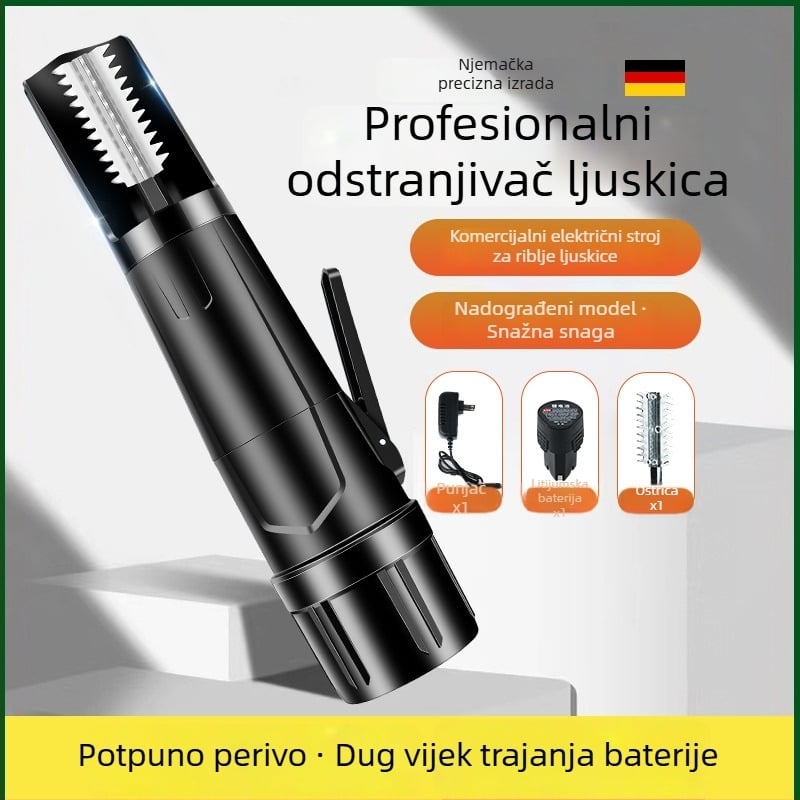 Nova vodootporna električna mašina za uklanjanje ribljih ljuskica, automatska, komercijalna, bežična.