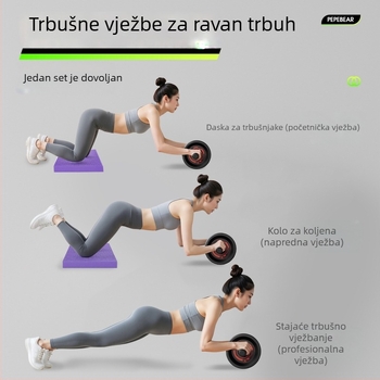 Muški abdominalni valjak s 5 kotačićima za kućnu upotrebu, profesionalni alat za treniranje trbušnih mišića