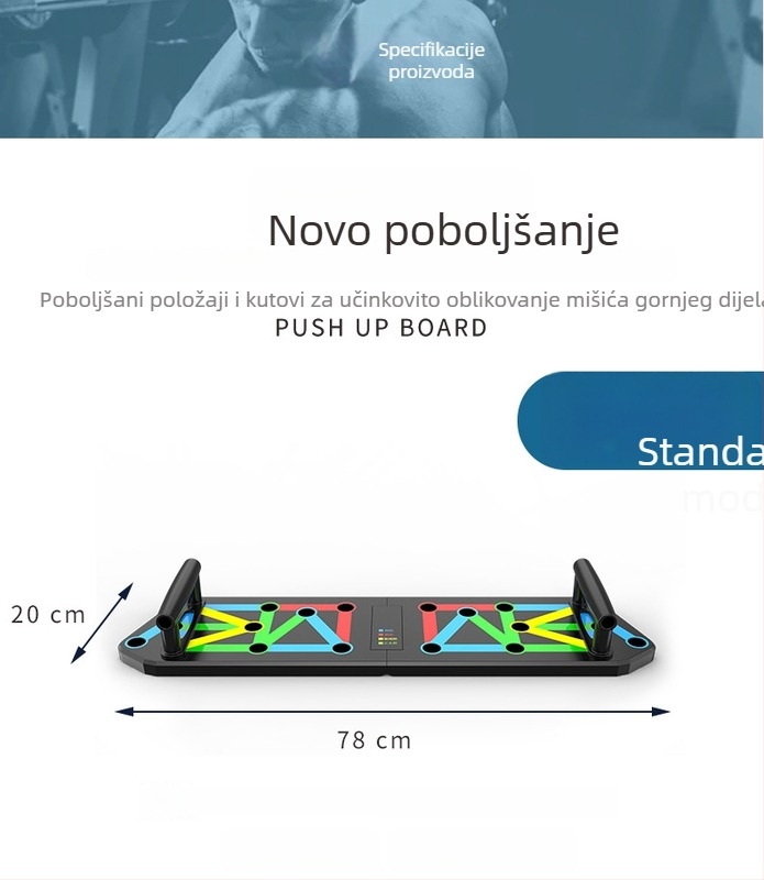 Sklopiva nosač ploče za sklekove, za kućnu upotrebu