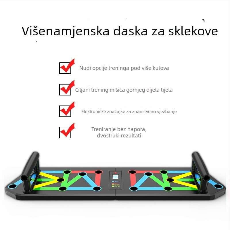 Sklopiva nosač ploče za sklekove, za kućnu upotrebu