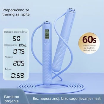 Uže za preskakanje s čeličnom žicom, s brojačem i tajmerom, za učenike (osnovna i srednja škola) fitness i priprema za ispit