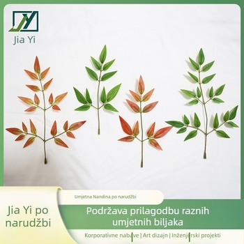 Umjetni buket Nandina bambusa za unutarnju dekoraciju u skandinavskom stilu