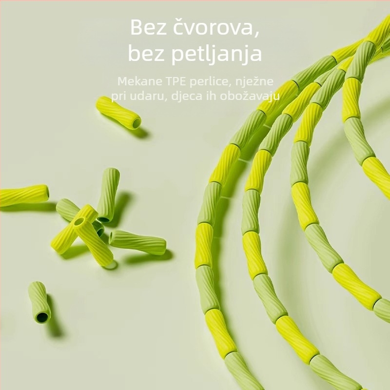 Dječje preskakanje uže s perlicama, bez čvorova, za djecu od vrtića do prvog razreda, za pripremu za gimnazijski prijem