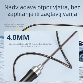 Profesionalno švihadlo za odrasle s metalnim ležajevima, drška od aluminijske legure s protivkliznim gripom, lagano i bez zapetljavanja