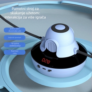 Pametna automatska užad za skakanje s 10 razina podešavanja, daljinski upravljač i elektronički brojač za djecu.