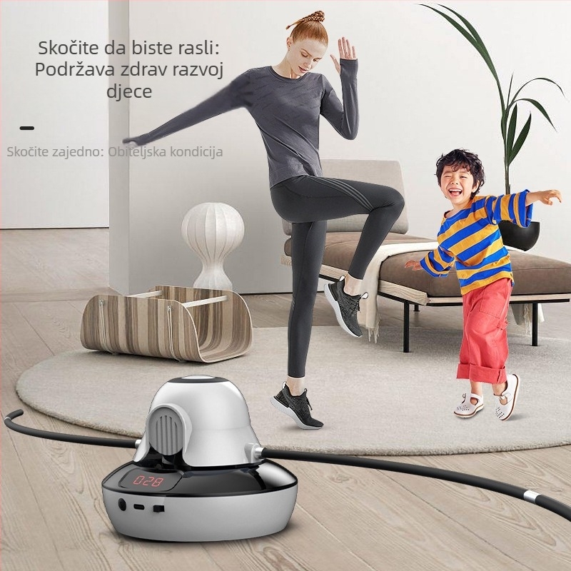 Pametna automatska užad za skakanje s 10 razina podešavanja, daljinski upravljač i elektronički brojač za djecu.