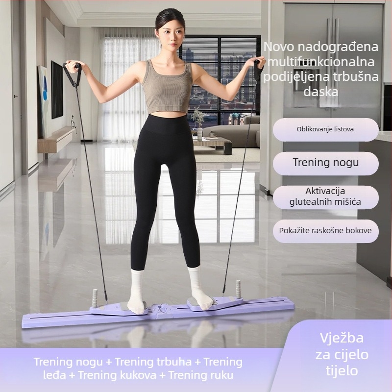 Podijeljena ploča za kućnu trening — toniranje struka i trbuha, pilates, automatsko vraćanje