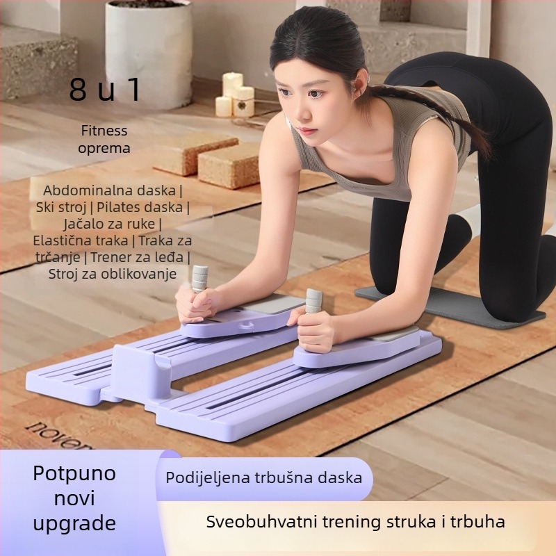 Podijeljena ploča za kućnu trening — toniranje struka i trbuha, pilates, automatsko vraćanje