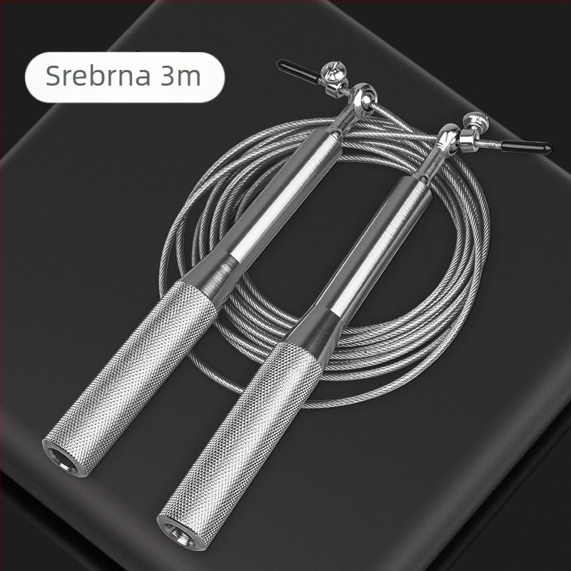 Uže za skakanje od aluminijske legure i čeličnog vlakna — za odrasle, fitness trening, priprema za srednjoškolski ispit, profesionalno natjecateljsko uže