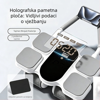 Nova četverokolesna kolut za trbušne mišiće s automatskim vraćanjem, kućni fitness uređaj
