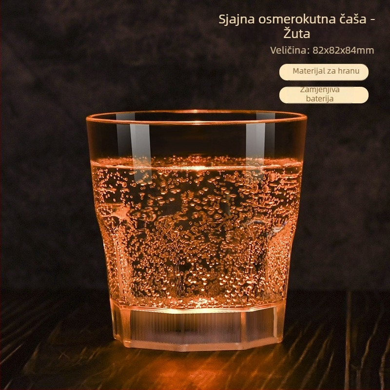 LED svjetleća plastična čaša za vino, šarena za zabave