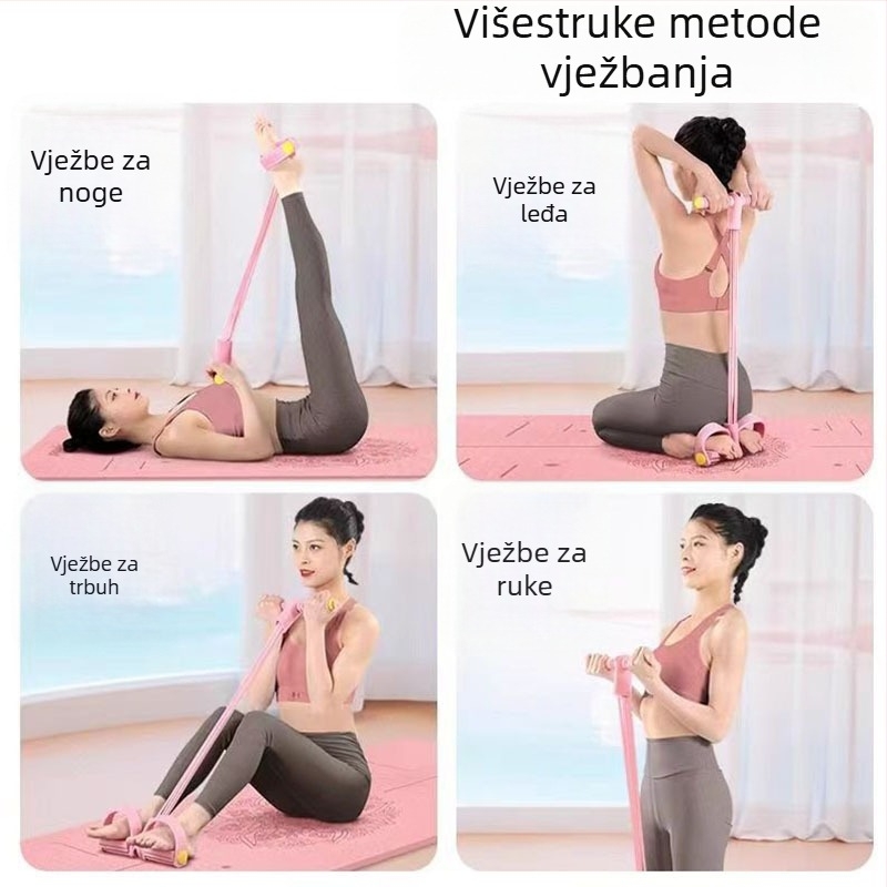 Pedalni uređaj za otpor s 6 i 4 cijevi – fitness, mršavljenje nogu, jačanje trbušnih mišića, joga i vježbe trbušnjaka
