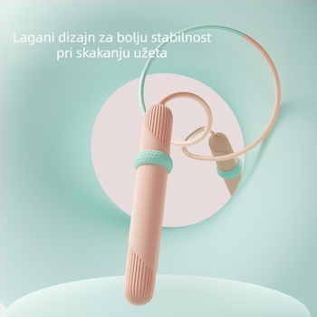 Dječje užice za preskakanje s bambus perlama, prilagodljivo i lagano, za početnike i učenike osnovne i srednje škole, s ABS ručkama