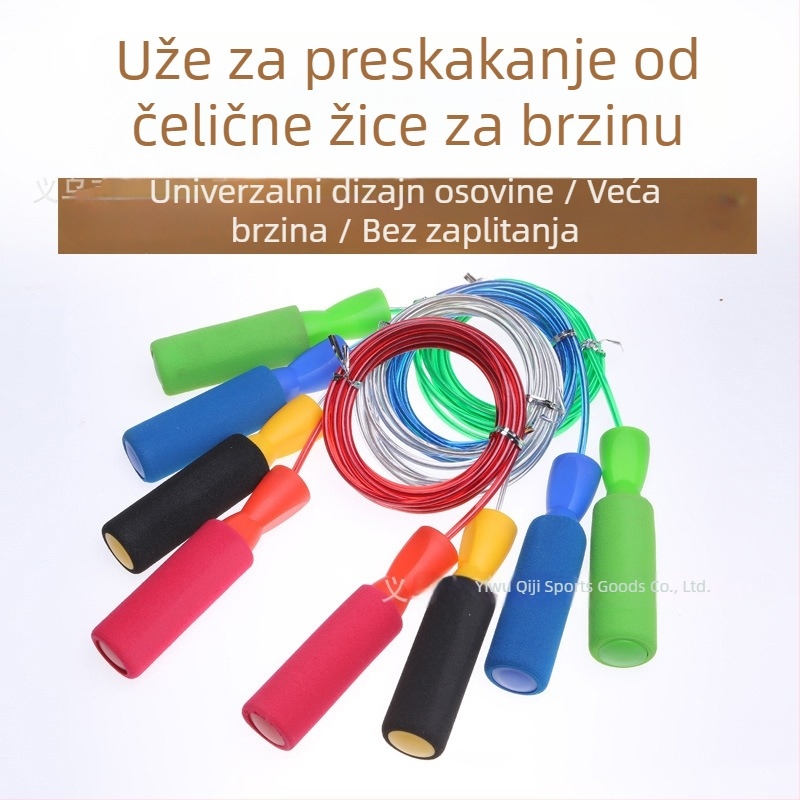 Uže za preskakanje od čeličnog užeta za fitness i sagorijevanje masnoće – profesionalno uže za odrasle i studente