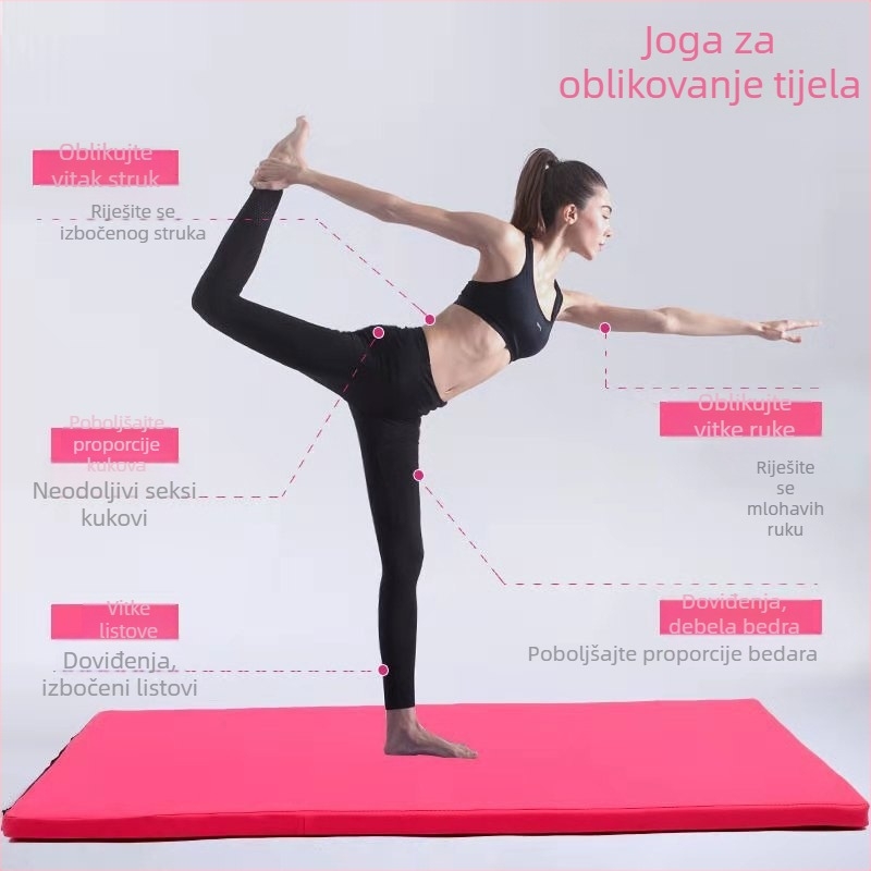Deblja antisklizna joga i gimnastička podloga za dječju plesnu praksu, fitness i vježbe za trbuh