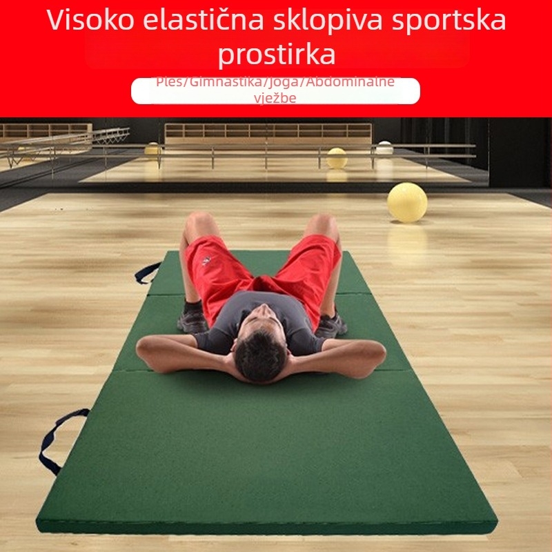Jiamai Podložak za ples i jogu, velike veličine, sklopiva, debela pjenasta podloga za trbušnjake i skokove