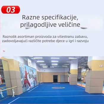 Debela rolna podloga s plišastom površinom za boksa, borilačke vještine, gimnastiku, ples i jogu