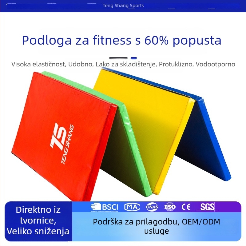 Sklopiva gimnastička podloga za ples, jogu i fitness trening – PVC materijal