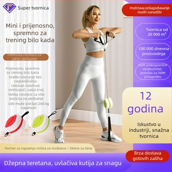 Prilagodljiv uređaj za otpor s bućicama za kućni fitness — prijenosni stroj za veslanje i jačanje ruku