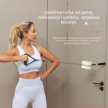 Prilagodljiv uređaj za otpor s bućicama za kućni fitness — prijenosni stroj za veslanje i jačanje ruku