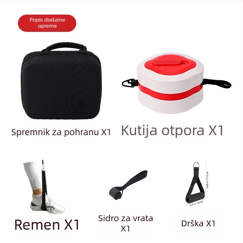 Prilagodljiv uređaj za otpor s bućicama za kućni fitness — prijenosni stroj za veslanje i jačanje ruku