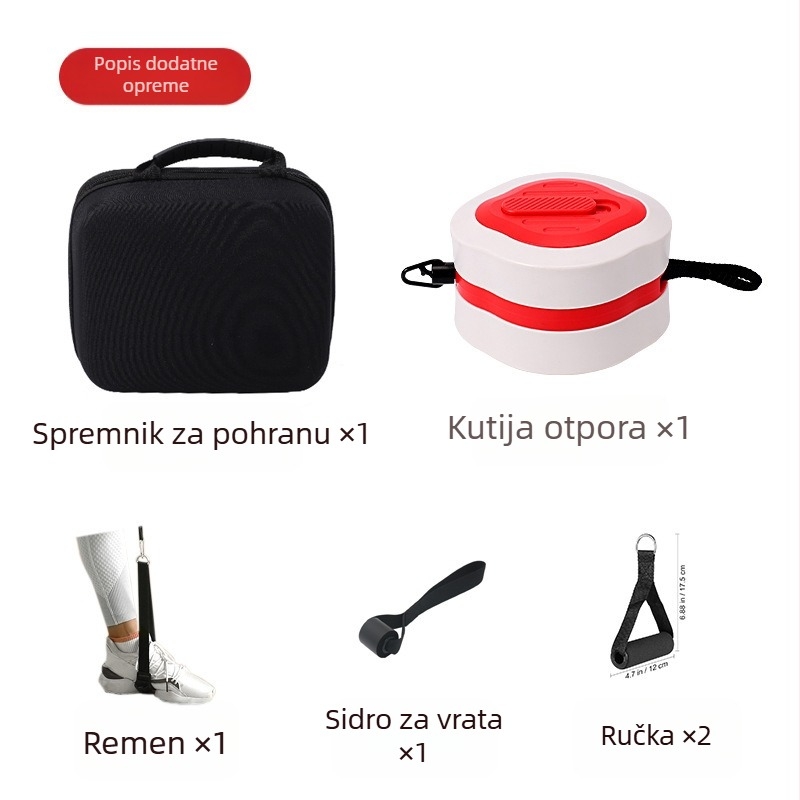 Prilagodljiv uređaj za otpor s bućicama za kućni fitness — prijenosni stroj za veslanje i jačanje ruku