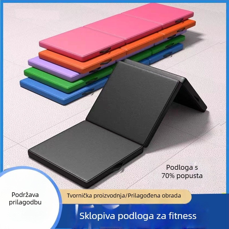 Trodjelni sklopivi madrac za trbušnjake, ples, jogu i fitness, s pjenastim jastučićem