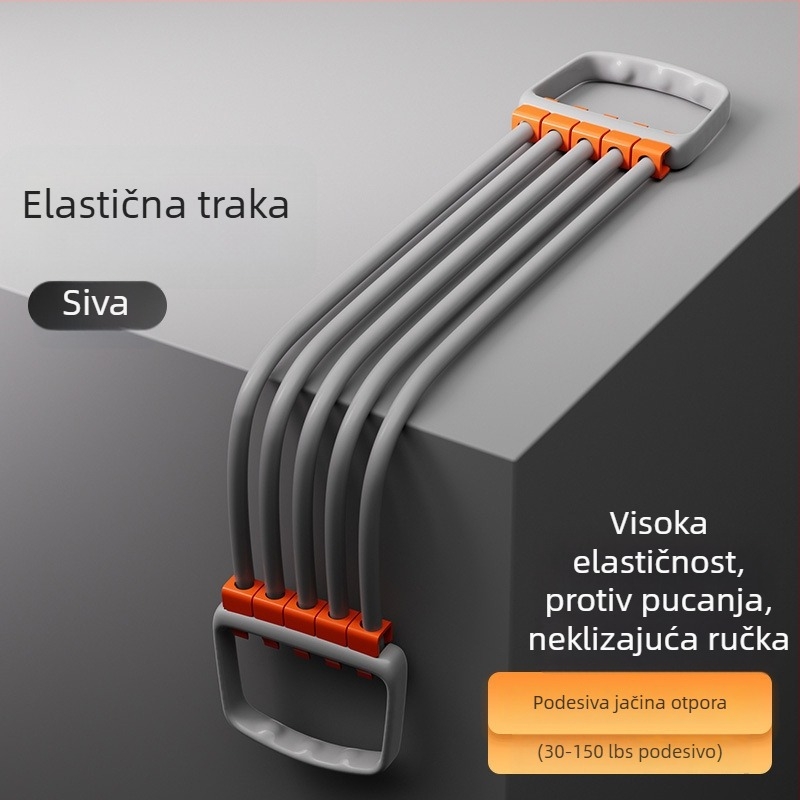 Uređaj s pet cijevi za proširenje prsnog koša, s podesivim cijevima, za trening prsnih mišića i snage ruku