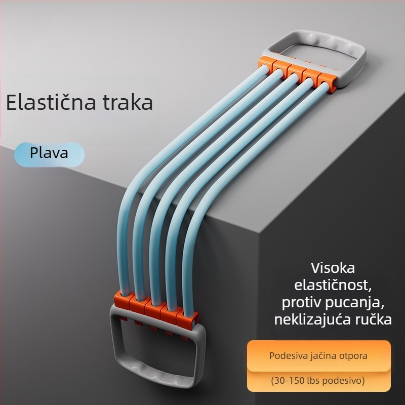 Uređaj s pet cijevi za proširenje prsnog koša, s podesivim cijevima, za trening prsnih mišića i snage ruku