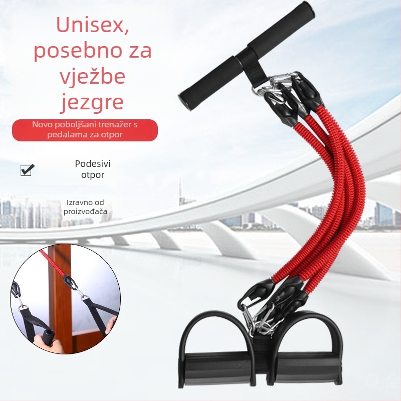 Više namjenska elastična traka za pomoć pri trbušnjacima, kućna joga s pedalom