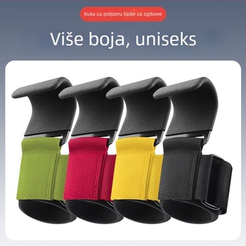 Kuka za dizanje utega s zaštitom zapešća, antisklizni držač za mrtvo dizanje i zgibove, zaštita ruke, elastična traka otpora za fitness