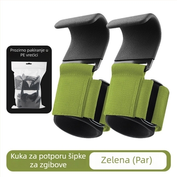 Kuka za dizanje utega s zaštitom zapešća, antisklizni držač za mrtvo dizanje i zgibove, zaštita ruke, elastična traka otpora za fitness