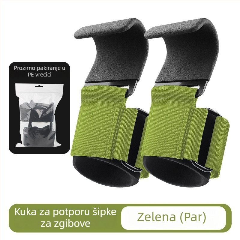 Kuka za dizanje utega s zaštitom zapešća, antisklizni držač za mrtvo dizanje i zgibove, zaštita ruke, elastična traka otpora za fitness