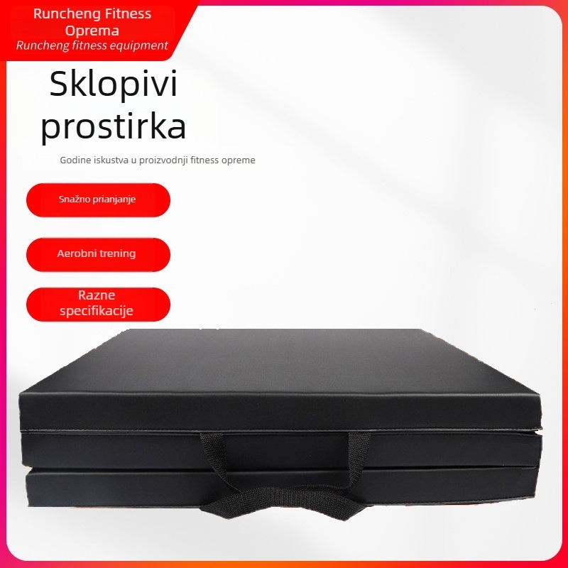 Trostrano sklopiva podloga za jogu za fitness, gimnastiku, ples i trening