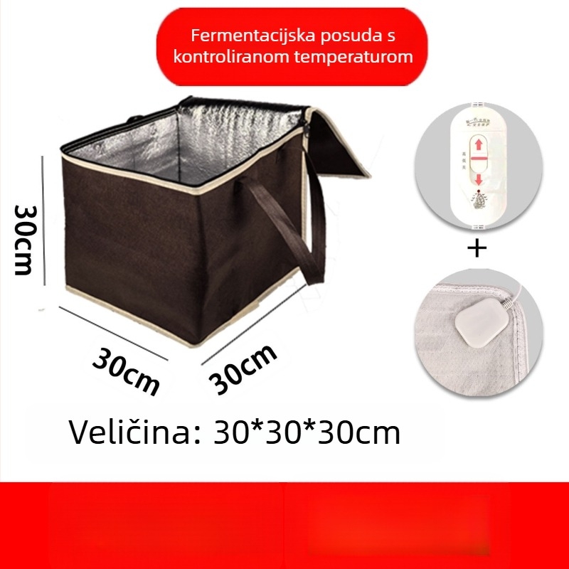 Višenamjenska kutija za fermentaciju s grijanjem i izolacijom za tijesto, rižino vino, jogurt i parene peciva