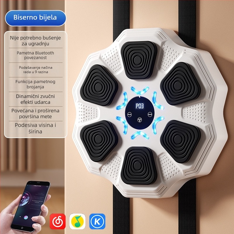Pametna glazbena boksačka meta s osvjetljenjem i ritmom — elektronički trener reakcija